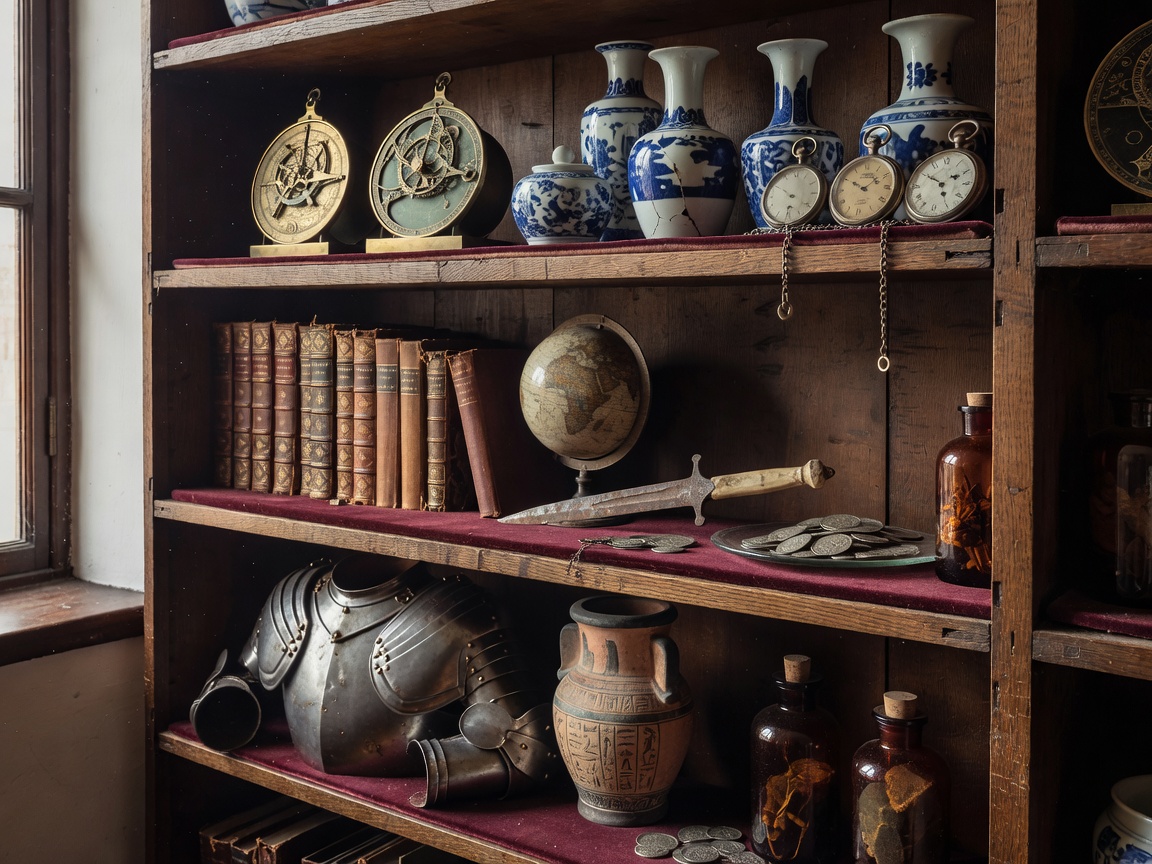 Vintage Cabinet of Curiosities Shelf